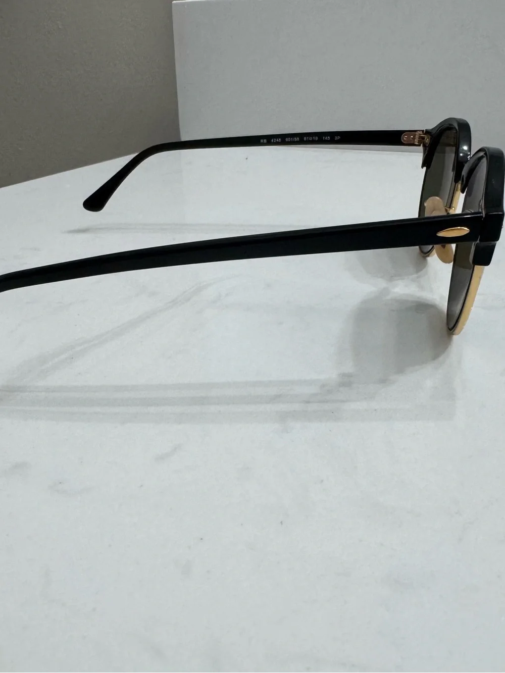 Ray-Ban Unisex Sunglasses Black Frame with Gold Accents